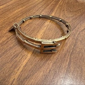 Alex and Ani gold bangle - trident wrap around